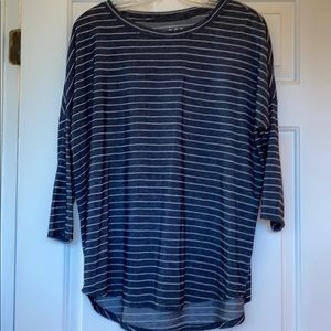 Loft 3/4 sleeve striped shirt L